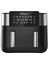 K20 Airfryer, Çift Bölmeli Fritöz, 8 Litre Xxl, 2850 W, Siyah 1