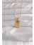 316L Çelik Gold Renk Kırmızı Zirkon Taşlı Gül Model Vintage Kolye 1