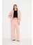 Kadın Kapüşonlu Fermuarlı Sweatshirt Pembe 2