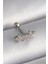 316L Çelik Gümüş Renk Zirkon Taşlı Yonca Tragus Piercing - TJ-PR1255 1