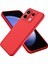 Poco X6 Uyumlu Silikon Kılıf - Kamera Korumalı Esnek Pastel Renk Kapak - Kırmızı 1