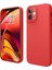 Apple iPhone 12 Mini Uyumlu Silikon Kılıf - Pastel Renk Tonu Esnek Tam Koruma Kapak - Kırmızı 1