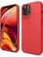 Apple iPhone 12 Pro Uyumlu Silikon Kılıf - Pastel Renk Tonu Esnek Tam Koruma Kapak - Kırmızı 1
