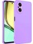 Realme C67 Uyumlu Silikon Kılıf - Kamera Korumalı Esnek Pastel Renk Kapak - Lila 1