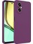Realme 12 Lite Uyumlu Silikon Kılıf - Kamera Korumalı Esnek Pastel Renk Kapak - Mor 1