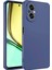 Realme C67 Uyumlu Silikon Kılıf - Kamera Korumalı Esnek Pastel Renk Kapak - Lacivert 1