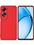 Oppo A60 Uyumlu Silikon Kılıf - Kamera Korumalı Esnek Pastel Renk Kapak - Kırmızı 1