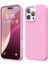 Apple iPhone 14 Pro Max Uyumlu Silikon Kılıf - Pastel Renk Esnek Tam Koruma Kapak - Pembe 1
