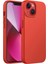 Apple iPhone 13 Mini Uyumlu Silikon Kılıf - Pastel Renk Tonu Esnek Tam Koruma Kapak - Kırmızı 1