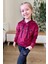 Kız Çocuk Buket Çiçek Işlemeli Kadife Sweatshirt Eşofman Altı Bordo Eşofman Takım 2