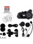 KN6100 Motosiklet Kask Interkom Bluetooth Intercom Kulaklık Seti Siyah Çanta Hediyeli 4