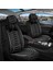 Nissan Qashqai Uyumlu Deri Oto Koltuk Kılıfı Ön/arka Tam Set London Seri (Siyah-Beyaz) 1