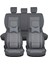 Hyundai İX55 Uyumlu Deri Oto Koltuk Kılıfı Ön/arka Tam Set London Seri (Füme) 2