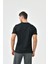 Siyah Baskı Detaylı O Yaka Standart Kalıp Erkek T-Shirt 4