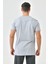 Gri Baskı Detaylı O Yaka Standart Kalıp Erkek T-Shirt 3