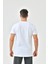 Beyaz Baskı Detaylı O Yaka Standart Kalıp Erkek T-Shirt 3