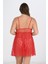 Aria's Closet Büyük Beden Kırmızı Gecelik 3040 1