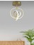 Modern Huracan Plafonyer Tavan LED Avize Oturma Odası Hol Antre Mutfak Salon LED Avize Eskitme Gold 2