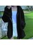 Sokak Tarzı Düz Oversize Siyah Unisex Kapşonlu Hırka 3