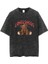 Yıkamalı 'loneliness' Bear Eskitme T-Shirt 2