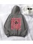 Animal Antrasit Baskılı Kapşonlu Sweatshirt 1