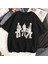 No Rise No Start Baskılı Siyah Unisex Oversize T-Shirt 2
