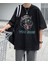 You Bum Cat Baskılı Siyah Oversize T-Shirt 1