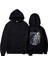 Attack On Titan New Logo Sırt Baskılı Siyah Unisex Oversize Kapüşonlu Sweatshirt 2