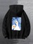 Sırt Baskılı Cute Duck Siyah Kapşonlu Sweatshirt 1