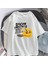Bacon Pancakes Baskılı Beyaz Oversize T-Shirt 2