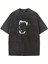 Yıkamalı Fang Baskılı Oversize Vintage T-Shirt 2