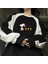 Streetwear New Year Snoopy Baskılı Siyah Unisex Oversize Bisiklet Yaka Sweatshirt 1