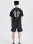 Yıkamalı Sırt Baskılı Wing Skeleton Eskitme T-Shirt 3