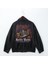 Rock Serisi Ac/dc Baskılı Streetwear Siyah Oversize Unisex Astarlı Deri Ceket 1