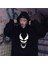 Touz Gothic Punisher Siyah Kapüşonlu Sweatshirt 2