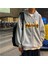 Thrasher Baskılı Oversize Fermuarlı Gri Unisex Kapüşonlu Hırka 1