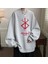 Berserk Logo Baskılı Gri Unisex Oversize Bisiklet Yaka Sweatshirt 1