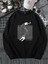 The Kitten Baskılı Gri Unisex Oversize Bisiklet Yaka Sweatshirt 1