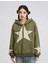 Vintage Star Zip Oversize Fermuarlı Unisex Kapüşonlu Hırka 5