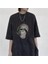 Yıkamalı Sculpture Art & Leafs Eskitme T-Shirt 1