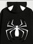 Unisex Spider Baskılı Kapşonlu Siyah Sweatshirt 2