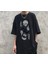 Jujutsu Kaisen Blade Baskılı Siyah Oversize T-Shirt 1