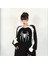 Y2K Streetwear Spider Baskılı Siyah Unisex Oversize Bisiklet Yaka Sweatshirt 2
