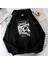 Siouxsie Banshees Baskılı Siyah Unisex Oversize Kapüşonlu Sweatshirt 2