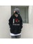 I Love Spider-Man Baskılı Oversize Fermuarlı Siyah Unisex Kapüşonlu Hırka 1