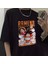 Anime Poster Baskılı Siyah Oversize T-Shirt 1