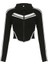 Y2K Moto Biker Şeritli Uzun Kol Baskılı Crop Bluz 5