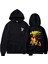 Tupac Shakur Baskılı Siyah Unisex Oversize Kapüşonlu Sweatshirt 2