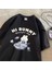 Hi Bunny Baskılı Siyah Oversize T-Shirt 1