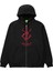 Berserk Logo Baskılı Oversize Fermuarlı Siyah Unisex Kapüşonlu Hırka 2